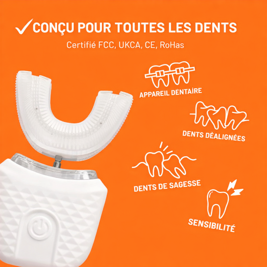 U-Sonic Smart 360° Toothbrush - Brosse à dents électrique ultrasonique automatique